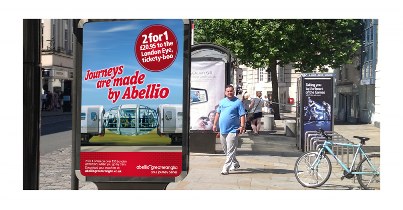 An image of an Abellio Greater Anglia 6 sheet advert